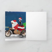 Carte Doberman Chien Noël Père Noël (Intérieur)