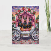 Carte Doberman Dog Valentine's Day  (Devant)