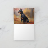 Carte Doberman en automne Feuilles automne Inspire (Intérieur)