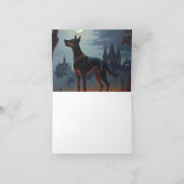 Carte Doberman Halloween effraie (Intérieur)