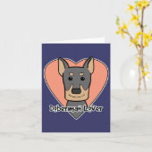 Carte Doberman Lover (Fleur jaune)