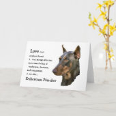 Carte Doberman Pinscher Cadeaux (Fleur jaune)