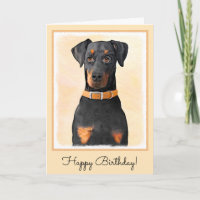 Doberman Pinscher Peinture non découpée Art origin