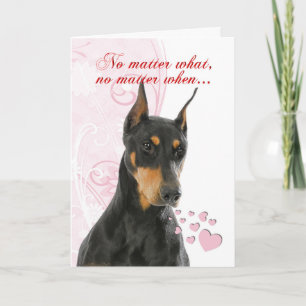 Carte Doberman Valentine's Day