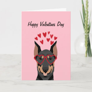 Carte Doberman Valentines Day Love