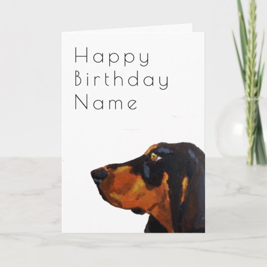 Carte Dobermann Dog Deco Anniversaire (Devant)
