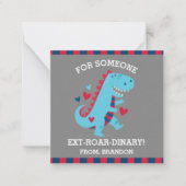 Carte d'observation de jour Dinosaure Valentines d (Devant)