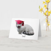 Carte d'obtention du diplôme de chat (Fleur jaune)