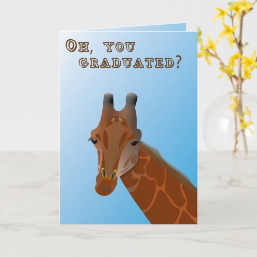 Carte d'obtention du diplôme de girafe (Fleur jaune)