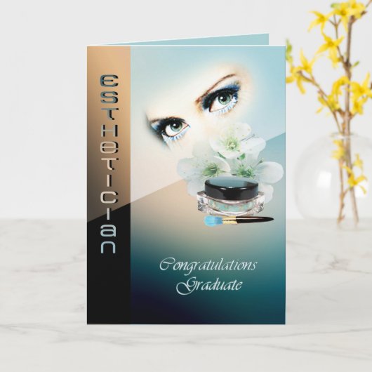 Carte d'obtention du diplôme pour l'Esthetician (Fleur jaune)