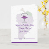 Carte d'occasion d'amateur de vin (Fleur jaune)