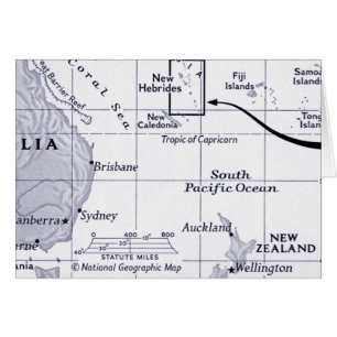 Carte d'océan de South Pacific