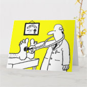 Carte Docteur avec stéthoscope (Fleur jaune)