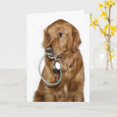 Carte Docteur Chien (Fleur jaune)