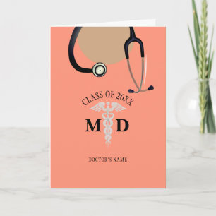 Carte Docteur de graduation Moderne Scrub Top Personnali