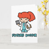 Carte Docteur (fille) (Fleur jaune)