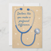 Carte Docteur Merci Vous faites une différence profonde (Devant)