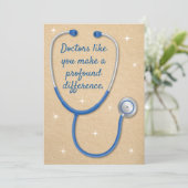 Carte Docteur Merci Vous faites une différence profonde (Debout devant)