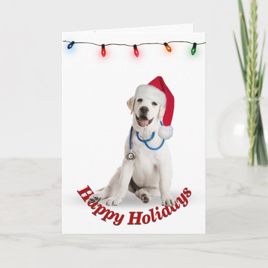 Carte Docteur Retrior du Labrador Christmas (Devant)