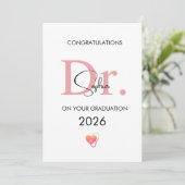 Carte Doctor Graduation Personalized Name Class 2026 (Debout devant)