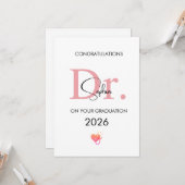 Carte Doctor Graduation Personalized Name Class 2026 (Devant/Arrière en situation)
