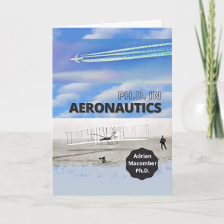 Carte Doctorat en aéronautique Félicitations