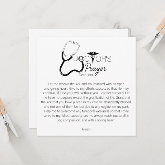 Carte Doctors Prayer (Devant/Arrière en situation)