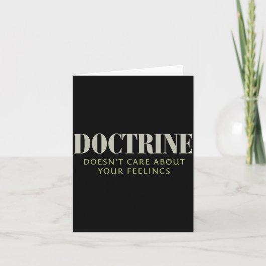 Carte Doctrine Doesn't Care About Your Feelings Christia (Devant)