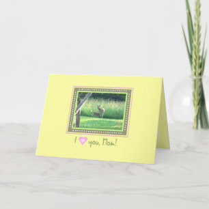 Carte Doe & Fawn "Je (coeur) vous, maman !" Saint-Valent