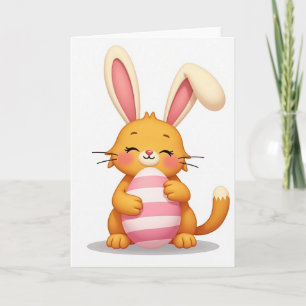 Carte d'œuf d'ami pelucheux heureux