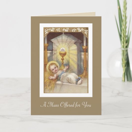 Carte d'offrande de messe catholique (Devant)