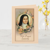 Carte d'offrande de messe catholique de sympathie (Fleur jaune)