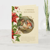 Carte d'offrande de messe de Noël catholique (Devant)