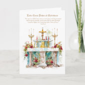 Carte d'offrande de messe de Noël catholique (Devant)