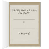 Carte d'offrande de messe de Notre-Dame du Mont Ca (Intérieur (Droit))