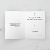 Carte d'offrande de messe de sympathie catholique  (Intérieur)