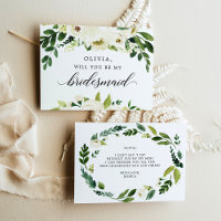 Carte d'offre de Bridesmaid Roses blanches
