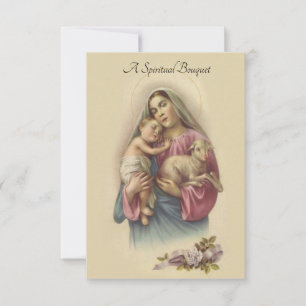 Carte d'offre de prière de bouquet spirituel