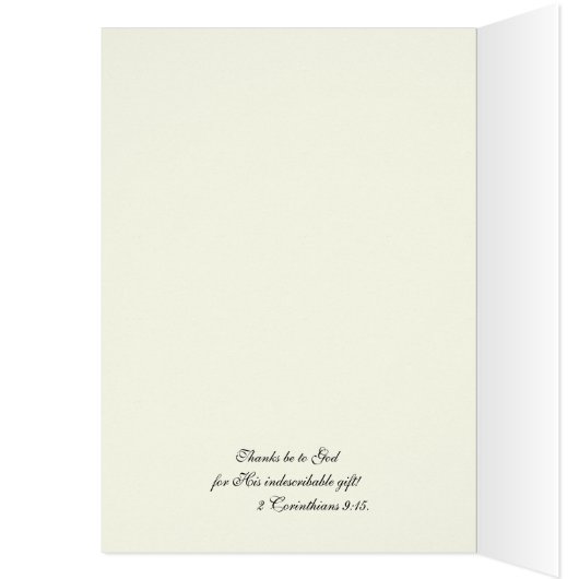 Carte d'offre traditionnelle catholique de Noël (Intérieur (Gauche))