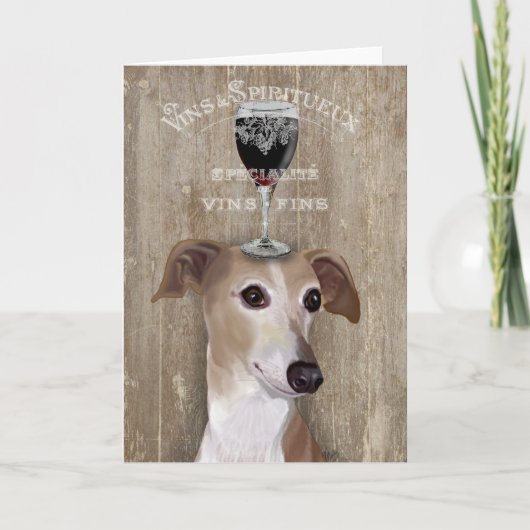 Carte Dog Au Vin Greyhound (Devant)