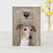 Carte Dog Au Vin Greyhound (Fleur jaune)