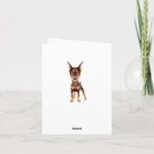 Carte Dog Blank Yellow Note Card (Dos)