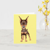 Carte Dog Blank Yellow Note Card (Fleur jaune)