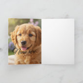 Carte Dog cat pet name photo template simple minimal  (Intérieur)