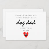 Carte Dog Dad Valentines Card (Devant / Derrière)