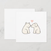 Carte Dog Love Flat Card (Devant / Derrière)