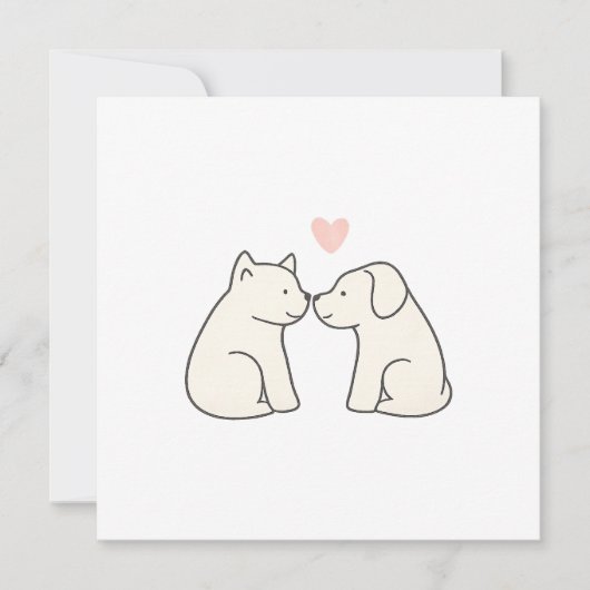 Carte Dog Love Flat Card (Devant)