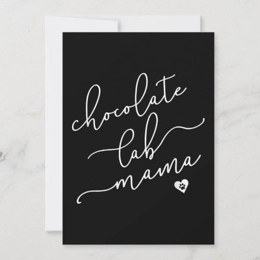 Carte Dog Lover Chocolate lab Mama (Devant)