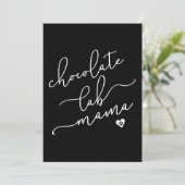 Carte Dog Lover Chocolate lab Mama (Debout devant)