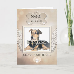 Carte Dog memorial with Rainbow Bridge Poem